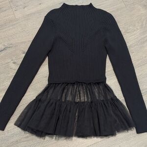 NWOT Fate Ribbed Sweater With Tulle